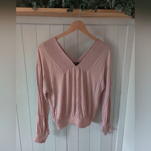 Pink express ruffle top